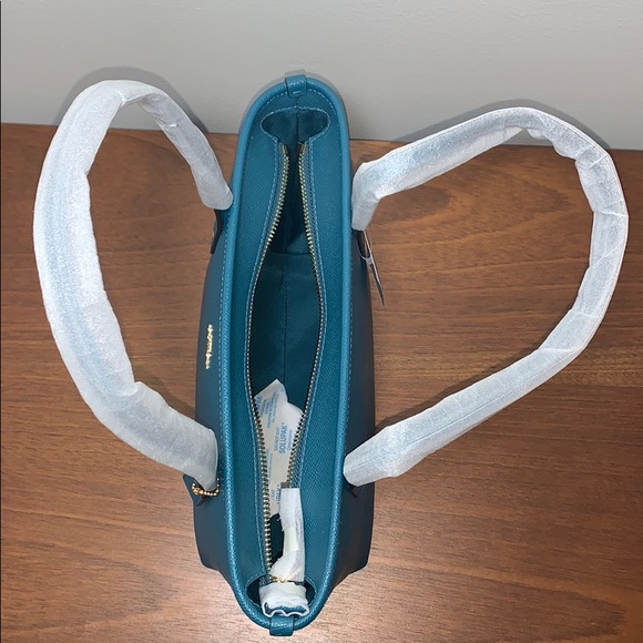 Coach Mini City Zip Tote, Dark Teal, F22967 - Picture 9 of 16